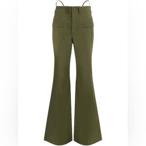 R13
Khaki Flare Leg Trousers NWOT